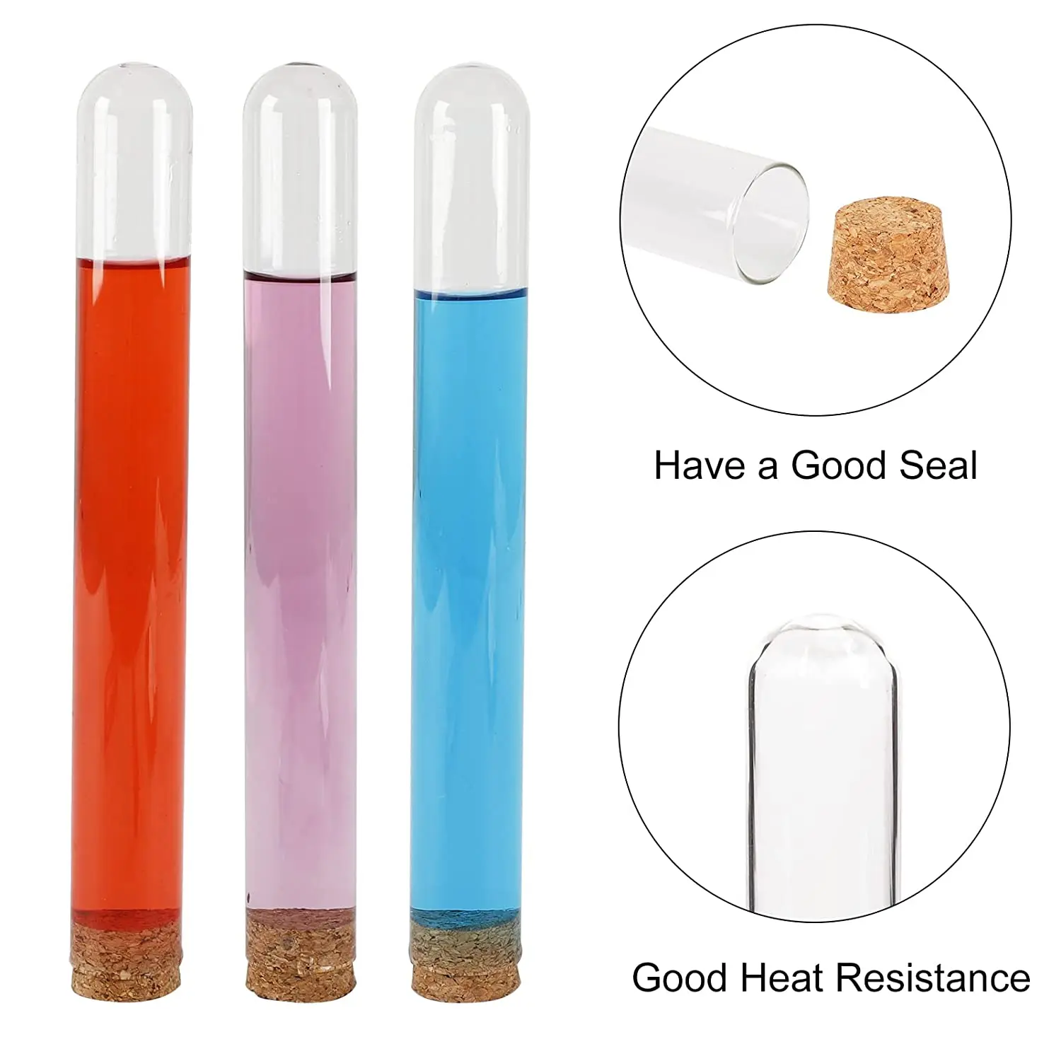 Plastic Flat Glass Test Tube 15cm 30ml 80ml Galls Flat Bottom Bulk Test