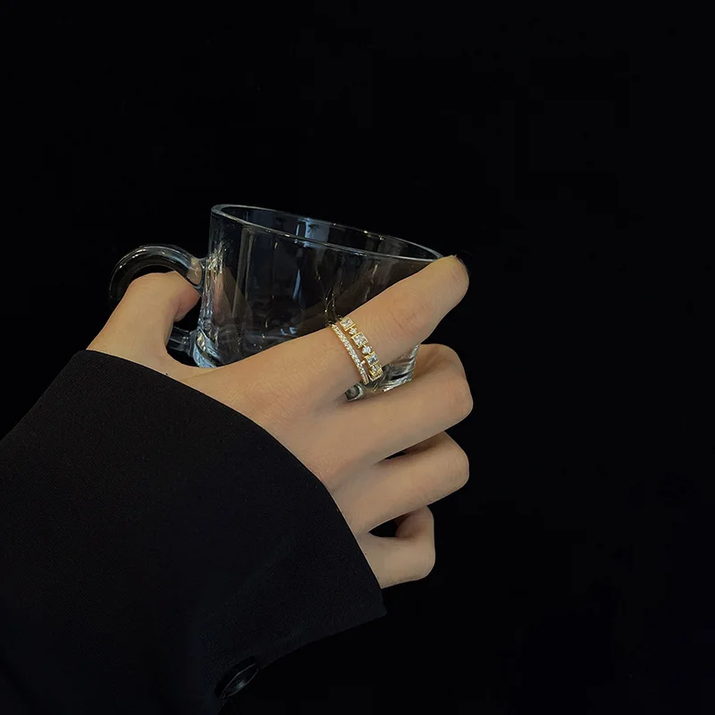 Designer Zircon Stone Finger Rings For Ladies Beautiful Crystal 18k ...
