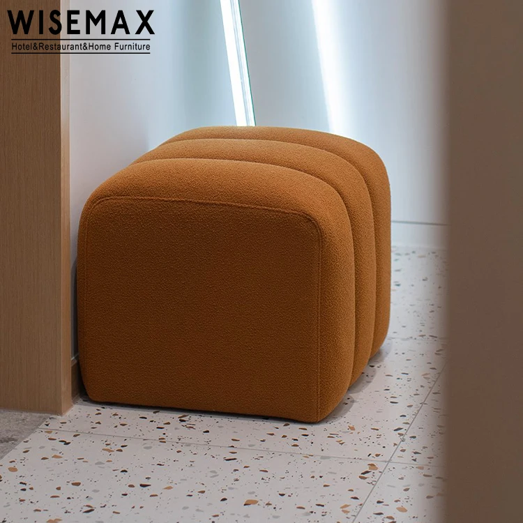 Мебель WISEMAX для гостиной мебель в скандинавском стиле деревянная рама форме гусеницы тканевый оттоманка табурет