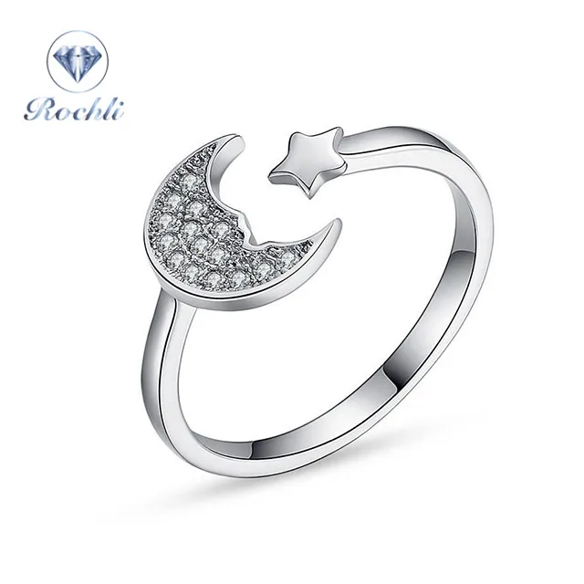 1pc Women Fashion Silver Plated Star Cudgel Finger Band Adjust Open Ring Jewelry
