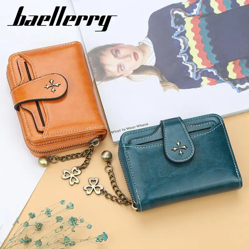 2021 wholesale Woman Coin Purse Girl mini wallet High Quality Cards Oil Wax Leather Wallets