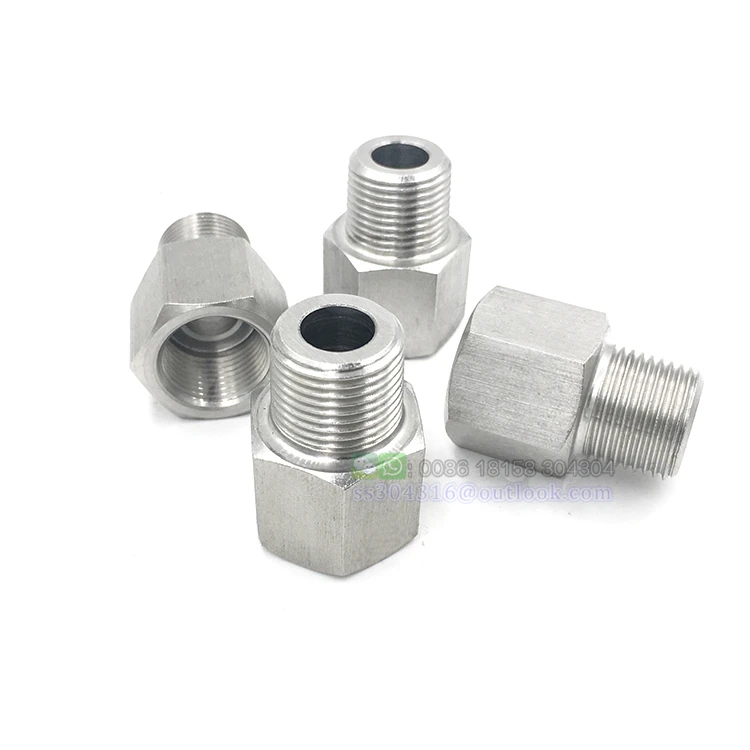 New BSPT Male to Male Threaded 201/304 Stainless Steel Pipe Fittings Connector 