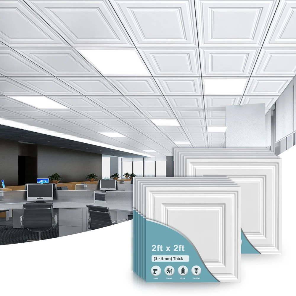 3d PVC False Panels Ceiling Planks Outdoor Material Design Hall Fire Rated Tiles Interior Cladding Board Patio Balcony Suspended
