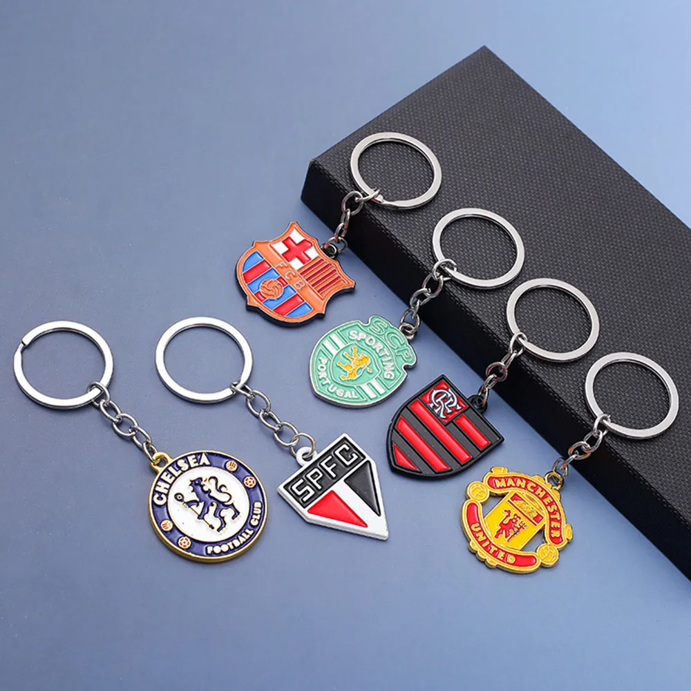 2026 FootballWorld Double-Sided Cartoon National Football Club Commemorative Personalized Carabiner Keychain Backpack Pendant
