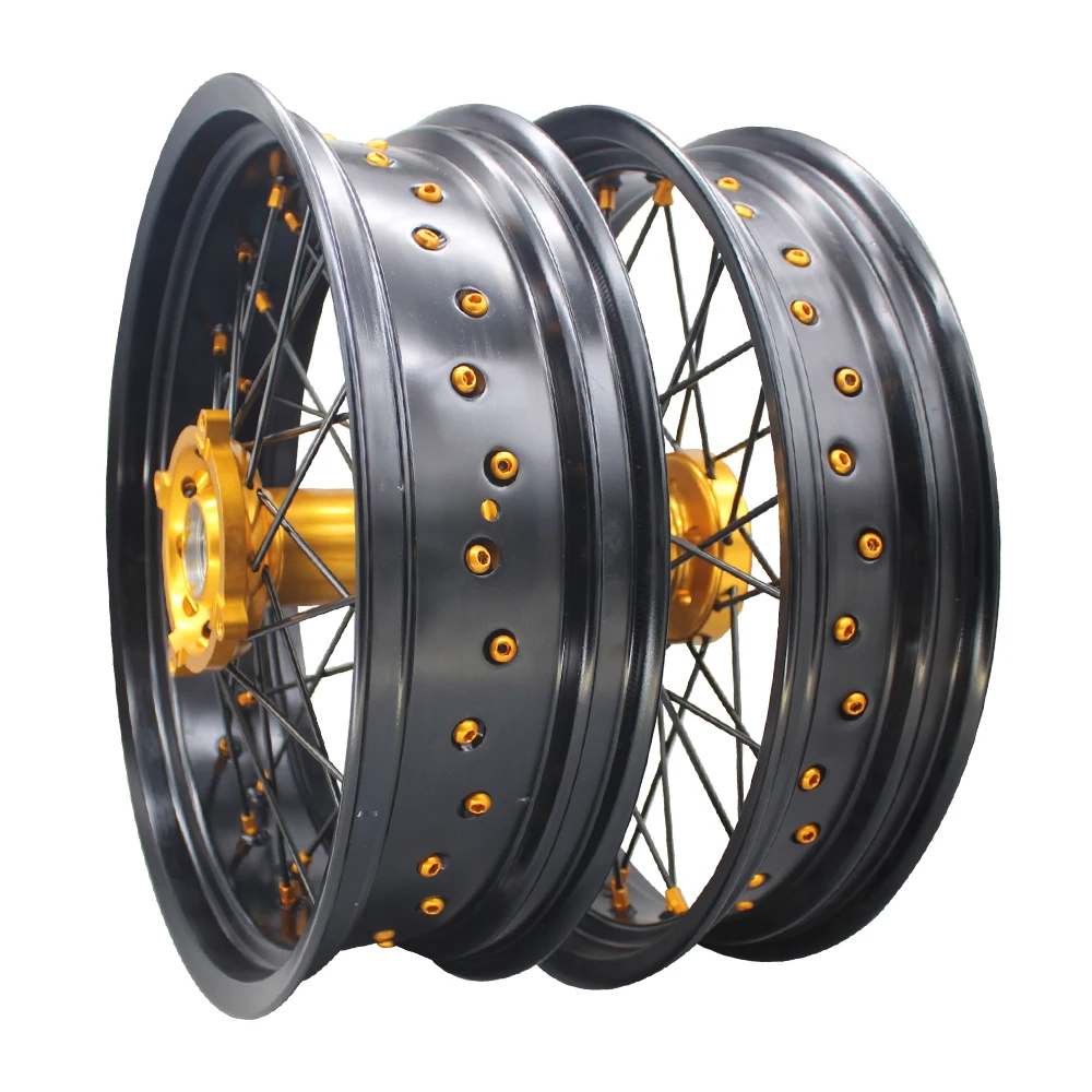 Factory Direct Sale RMZ DRZ 250 450 17 Inch SM Wheels Alloy Motorcycle Supermoto Wheels for Suzuki