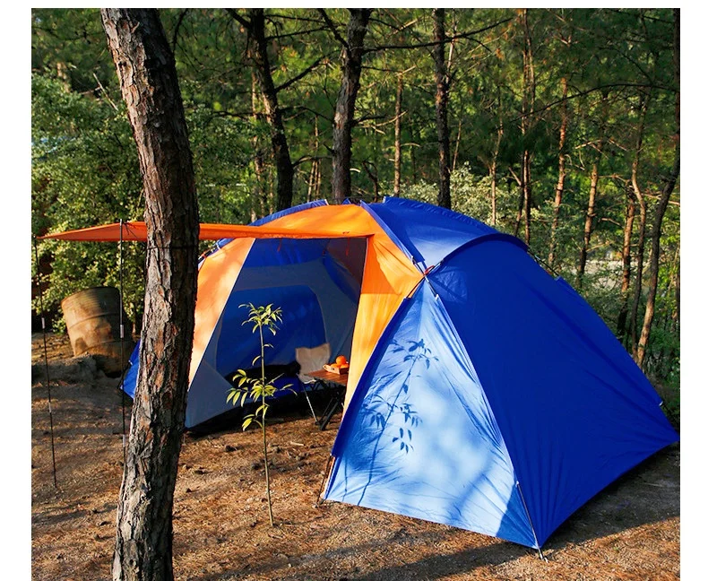 Two Bedroom One Living Room Double Layered Camping Tent Outdoor Sun