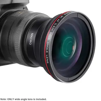 Neewer 52mm 0.43X HD Wide Angle Lens Macro Close-up Portion Lens No Distortion Digital High Definition for DSLR Camera detail image