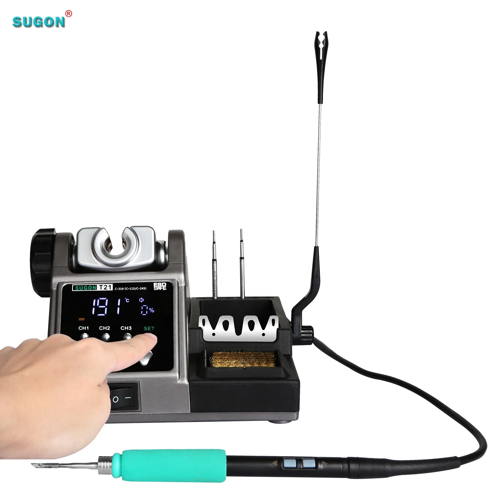 SMD Sugon T21 Black Color BGA Soldering Rework Station for Mobile Phone Repair