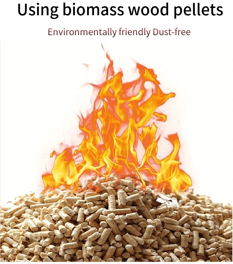 High Efficiency Pellet Fireplace Automatic Feeding Wood Pellet Stove