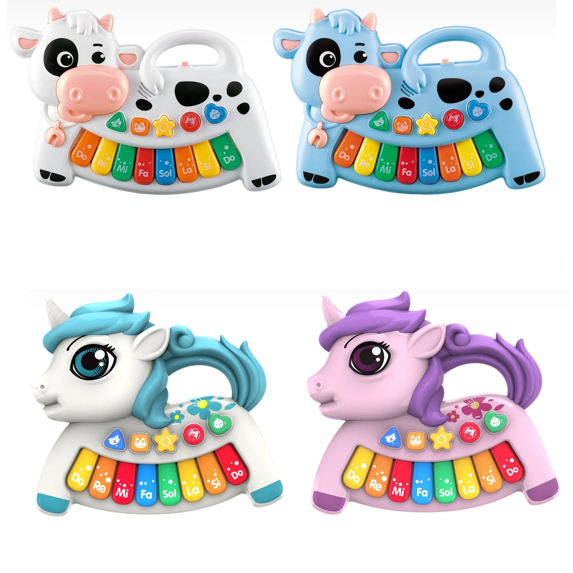 Teclado de piano Electrónico de unicornio para niños, instrumento musical,  juguetes para niños, oferta