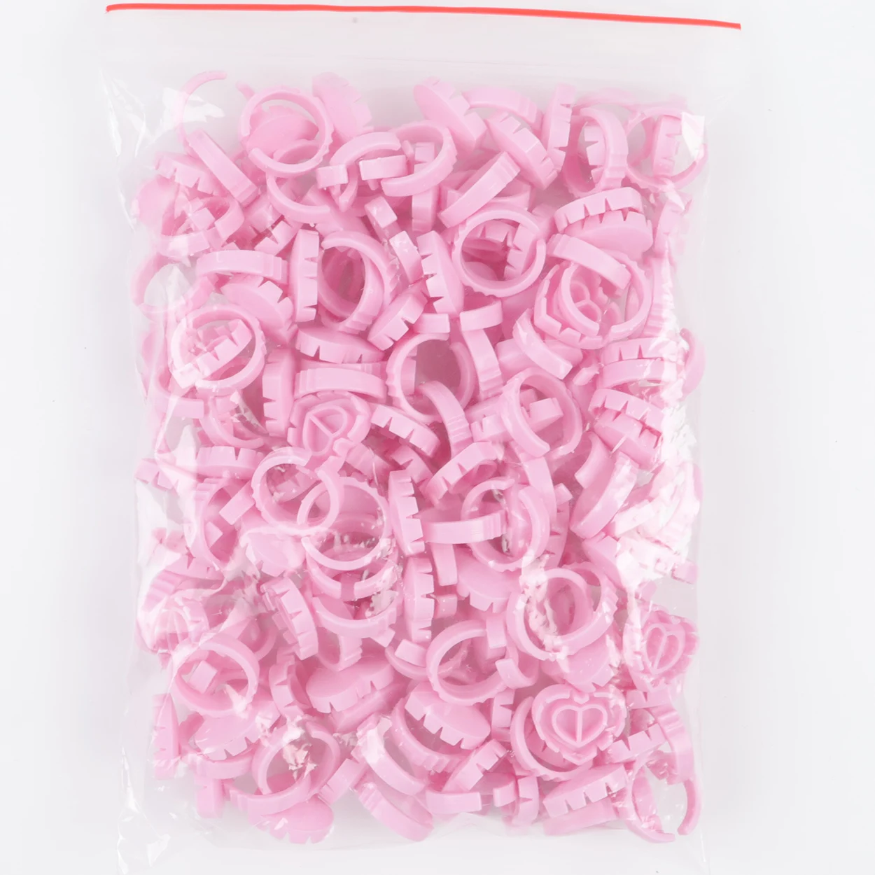 Private Label Disposable Plastics White Blue Pink Gold Glue Ring Eyelash Glue Holder Lash