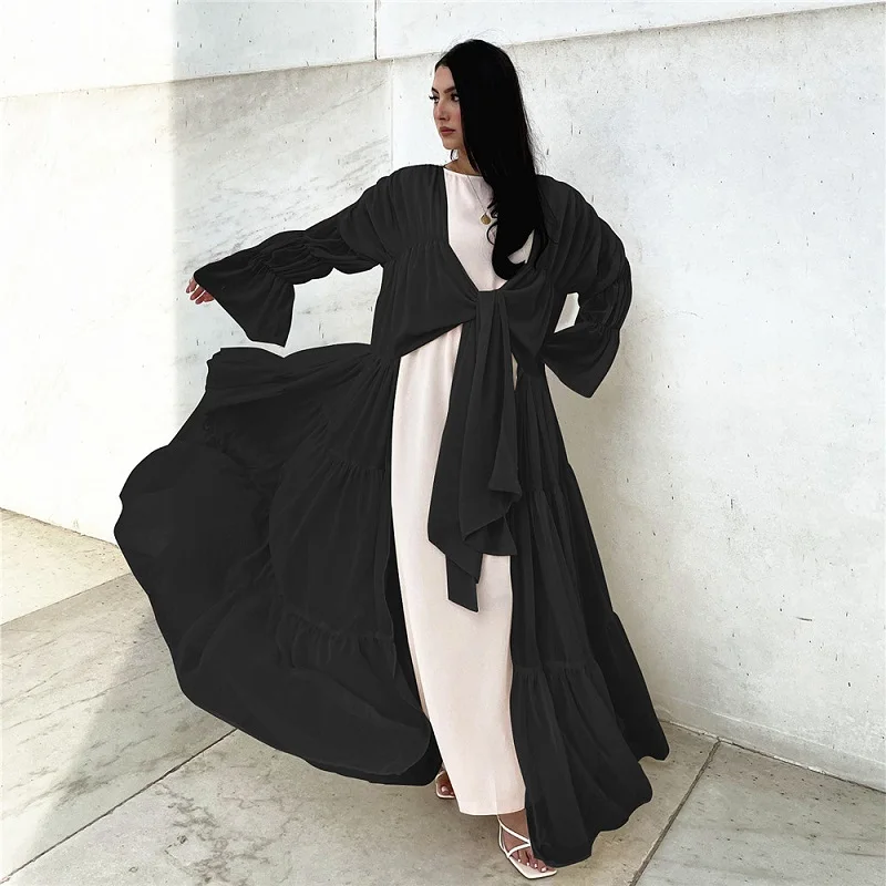 2023 Islamic Modern Rayon Umbrella Abaya Dubai Abaya Muslim Open Abaya ...