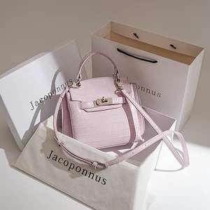 Jacoponnus 2026 Factory Wholesale High-end Crossbody Bags for Women in pink Style and White Luxury Ladies' Bags