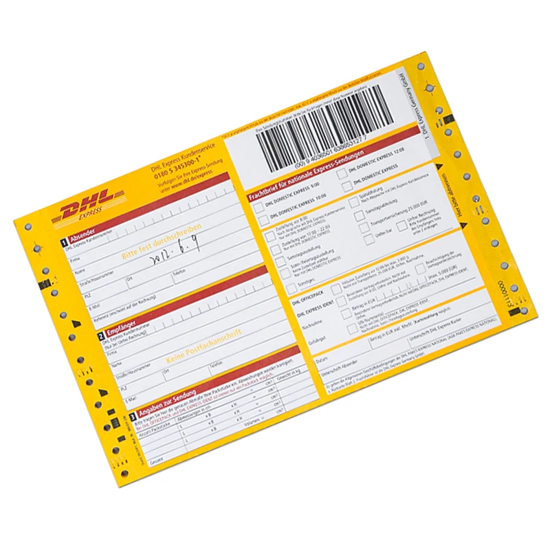Wholesale Custom Logistic Barcode International Express Air Waybill Printing Courier Forms Tnt,Fedex,Ups,Dhl