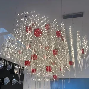 Luxury Crystal Chandeliers Modern Glass Hanging Lamps Living Room Hotel Decorative Ceiling Lighting Pendant Chandelier Lights