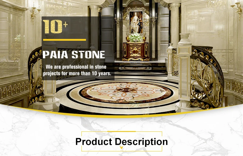 product luxury marble waterjet pattern tile for lobby floor modern design waterjet medallions for home design-0