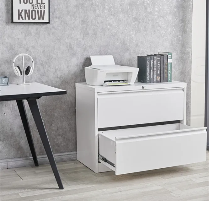 2 Drawer Cabinet Office Lockable Lateral Vertical Filing Drawers Cabinet Storage steel cabinet