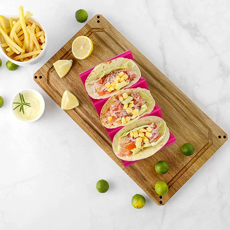 LWZko Lot De 8 Supports à Tacos Colorés – Porte-Tacos En Plastique ABS (4 Tacos Chacun) – Idéal Fêtes, Restaurants, Pique-Niques & Maison
