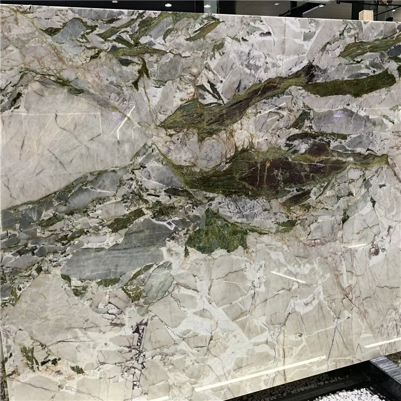 product brazil exotic stone green quartzite slabs for hotel project green marble tiles wall cladding decor-3