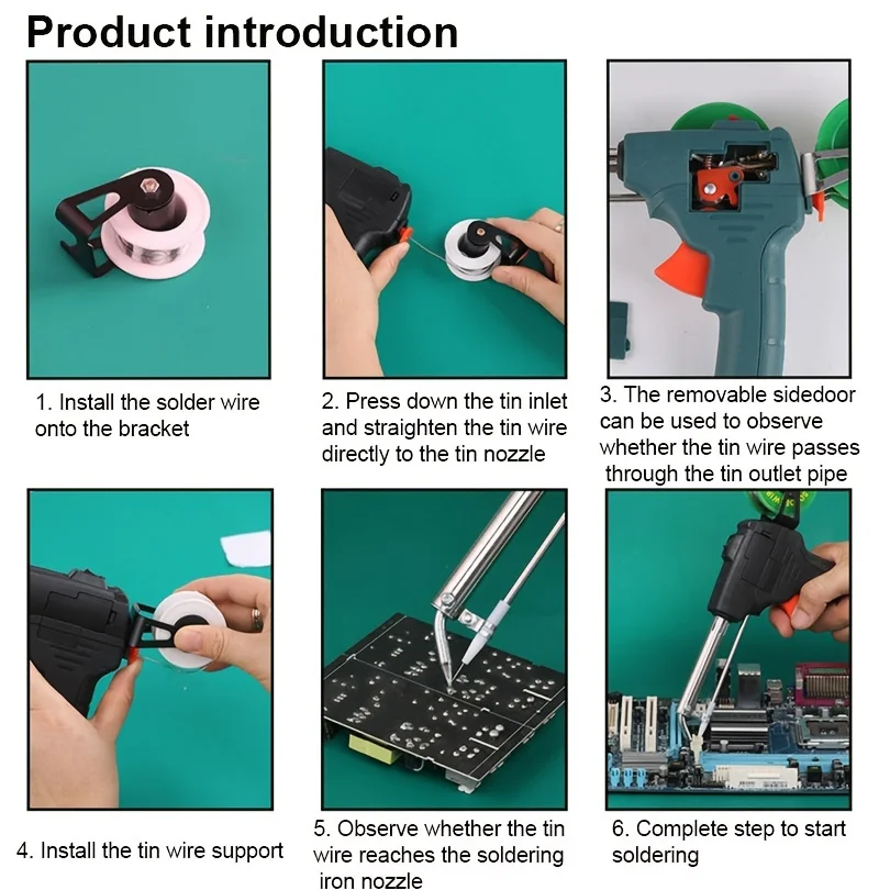 Electric Soldering Iron Automatic Soldering Gun Manual Solder Gun Hot