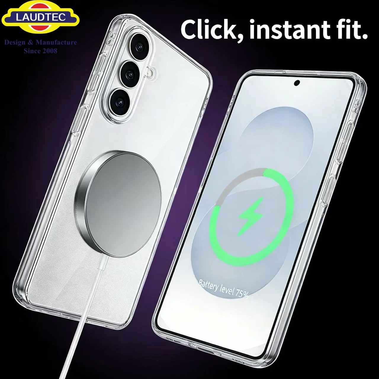 Laudtec Magnetic Accessories Universal Transparent Shockproof Phone case for Samsung S26 Pro