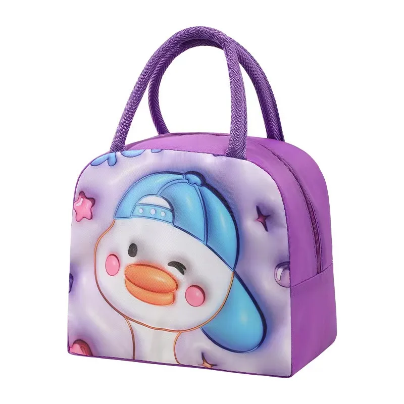 Wholesale Waterproof Cute Cartoon Oxford School Lunch Box Bag Insulated Lunch Bag for Kids