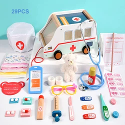 Детский деревянный врачебный набор игрушки детский игры для ролевых игр скорой помощи медицинский Стоматолог