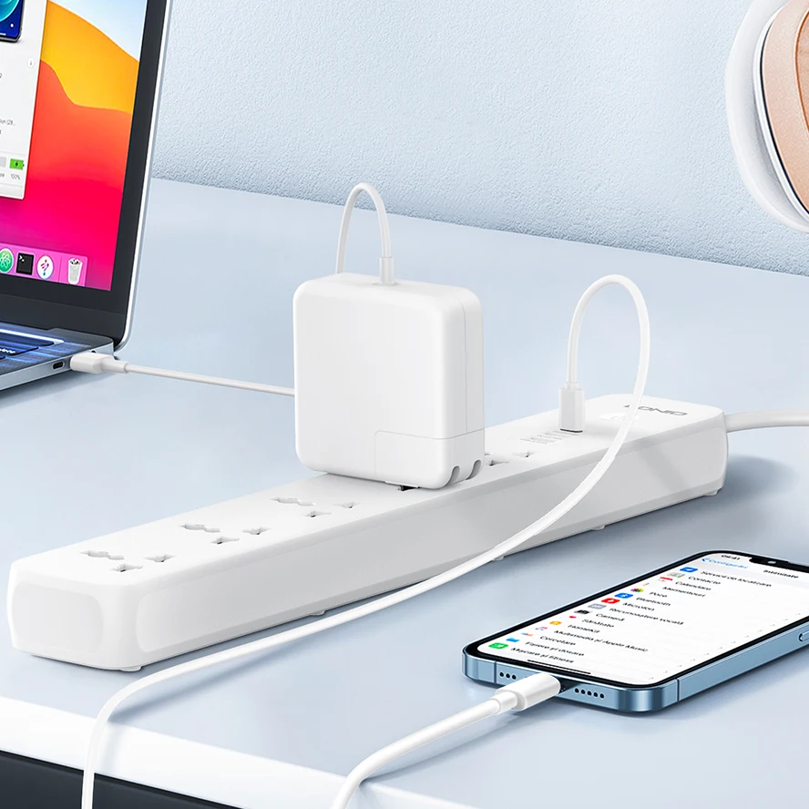 LDNIO SC5319 Power Strip Cube Socket 5 UK EU US Outlet 3 USB Port Surge Protector Power Socket Fast Charging Protection