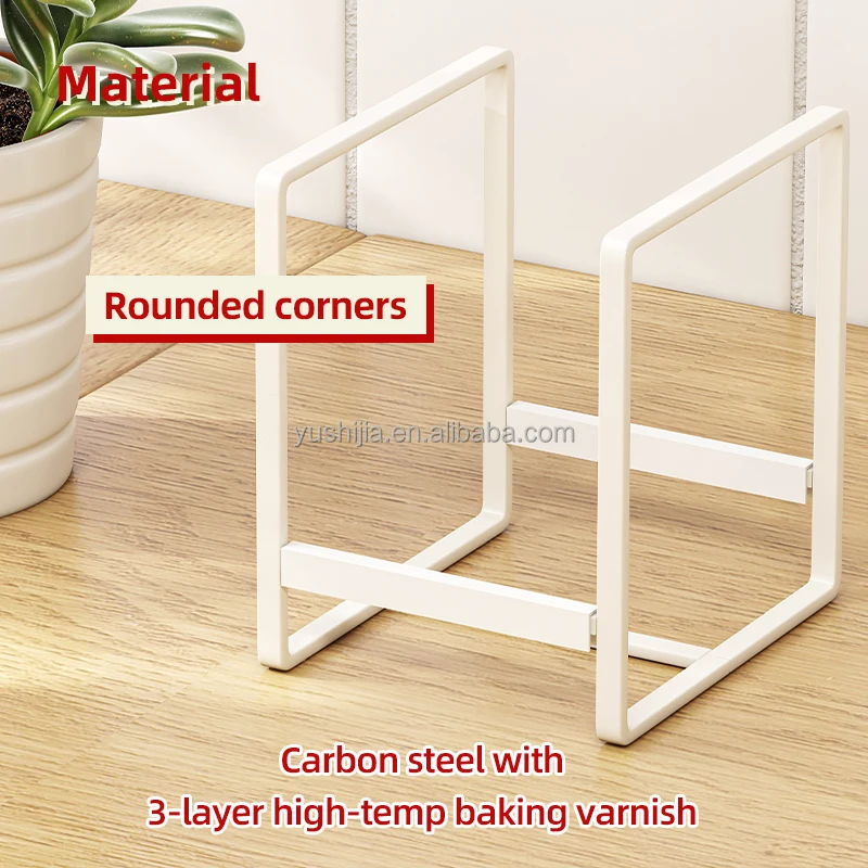 New Upgrade High Quality Space Saving White Steel Dish and Bowl Storage Rack for Kitchen Cabinet or Counter Top