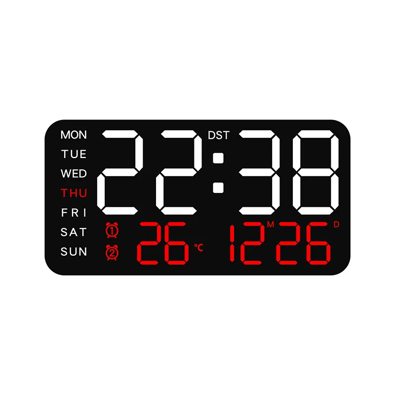 Multifunction LED Digital Desk Clock Display Temperature Week Calendar Digital Table Alarm Clock Reloj De Pared Wall Clock