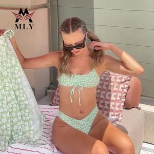 Designer Swimwear Lace up Thong Beachwear Two Piece Swimsuits for Women 2026