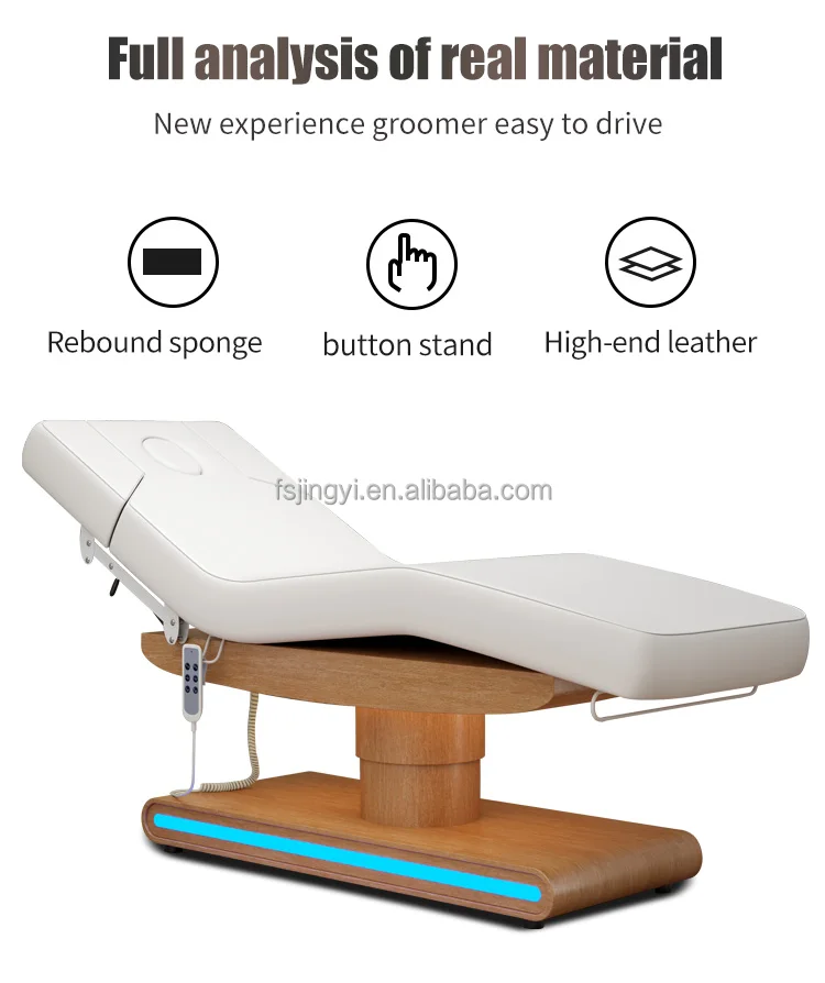 Factory Price White Electric Eyelash Beauty Massage Table Spa Facial