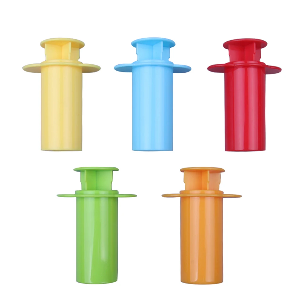 5 PCS DIY Colored Clay Modeling Extruder Syringe Toys Set Kids Play Dough Tools