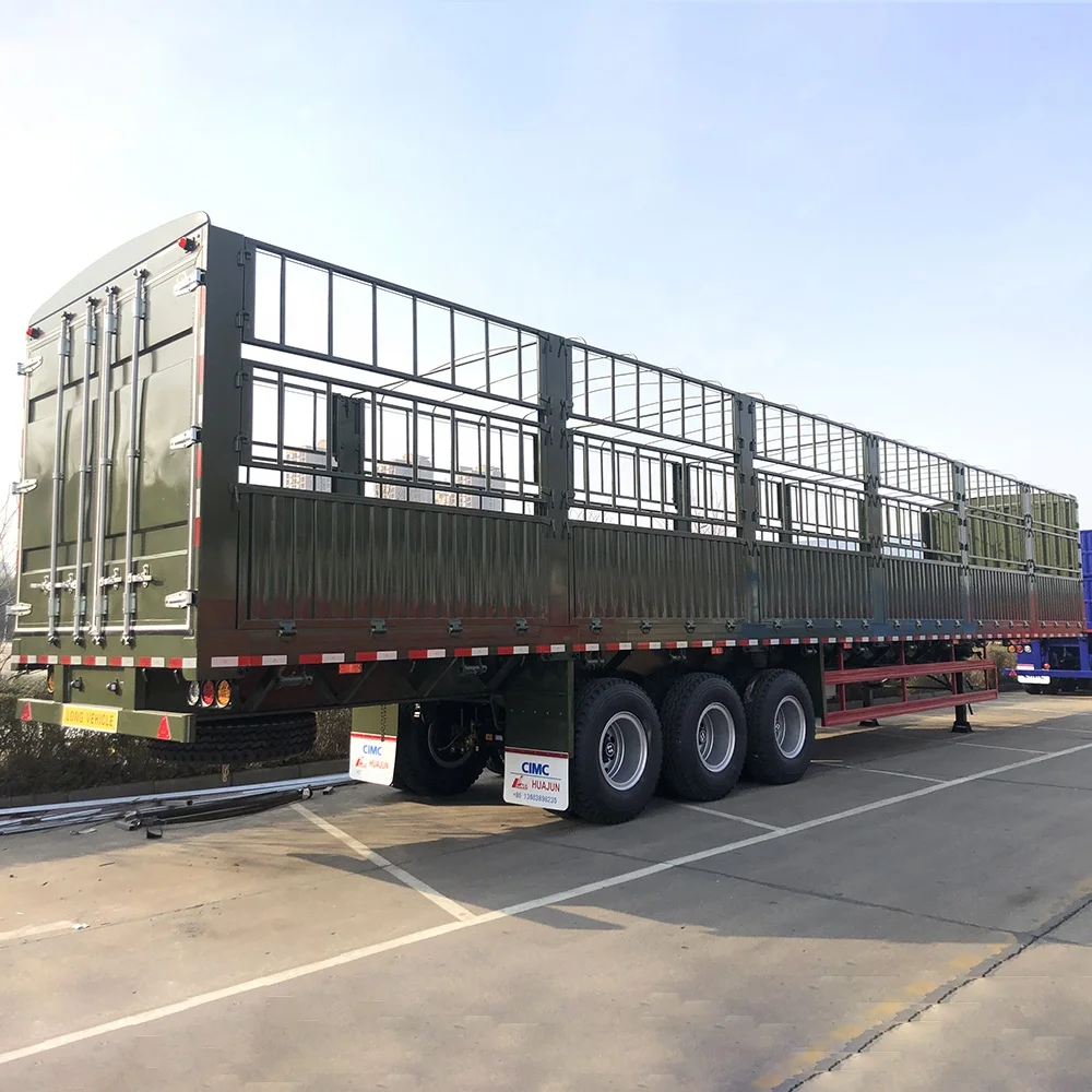 CIMC HUAJUN Trailer Factory 3 Axles Cargo Truck Trailer Sales with Heavy Duty 80tons