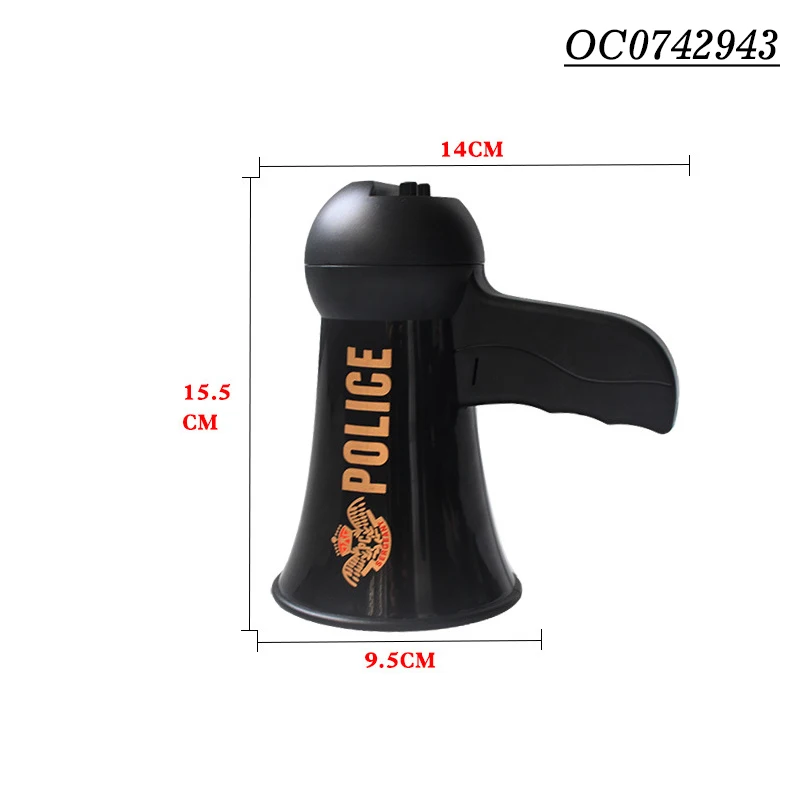 New Arrival Interesting Megaphone Police Plastic Small Horn Toy for Kids