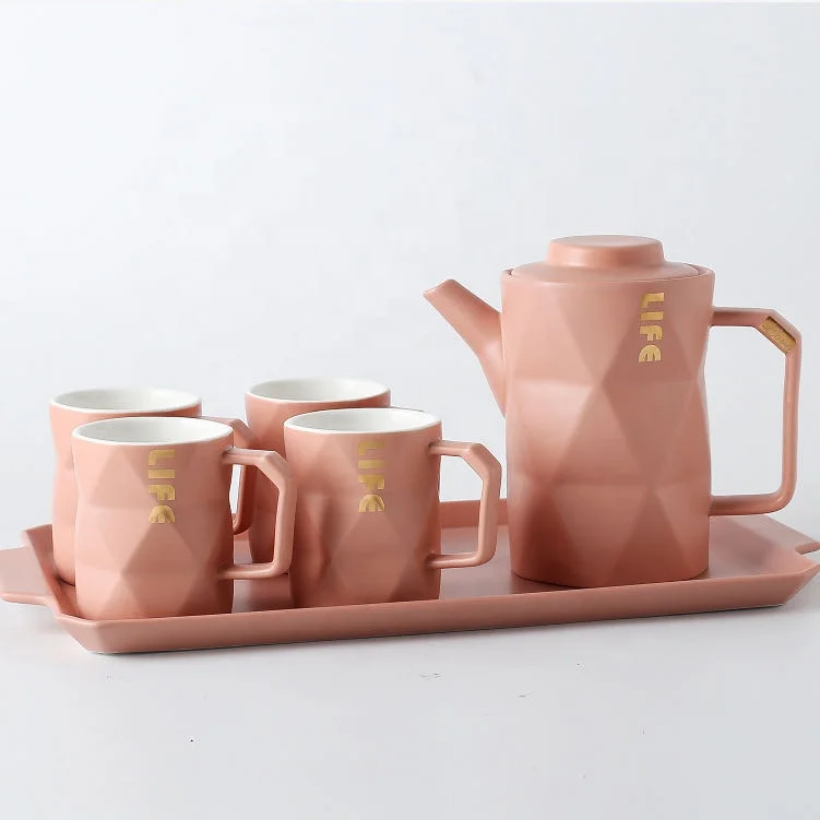 Juego De Tazas De Ceramica Para Beber Tetera De Te Resistente Al Calor Hervidor De Agua Frio Geometrico Ingles Europeo Buy China Cafe De Cafe De Porcelana Conjunto Product On Alibaba Com