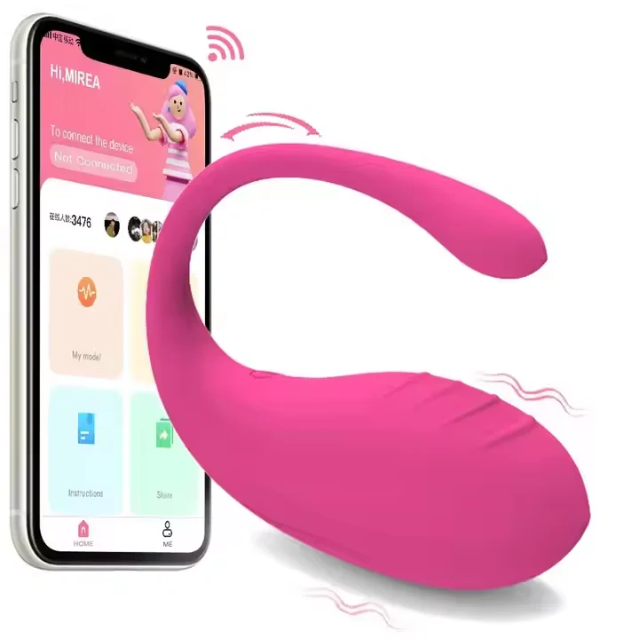 Hot Sell USB Charging pink Wireless bluetooth Smart Mobile App Control Jump  Egg Vibrator for Women Panties with Remote Sex Toy