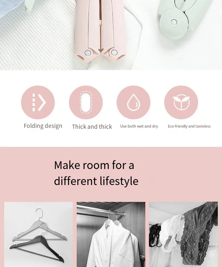 Travel mini portable travel hangers dormitory multi-functional hangers travel folding hangers storage device factory