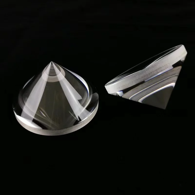 high quality glass bK7 Plano Convex Mirror Cone Lens prism supplier