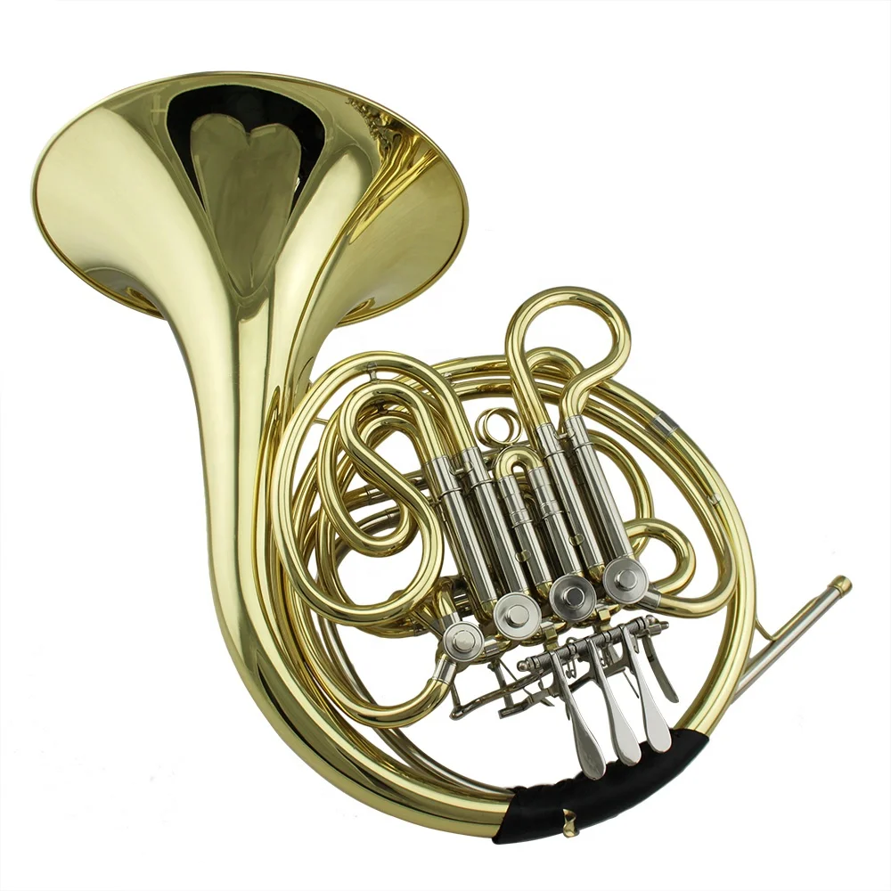 High Quality Gold Lacquer 4key Double French Horn Buy French Horn