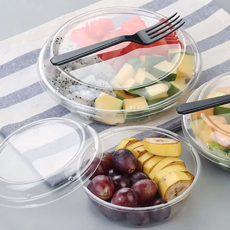 OEM прозрачная блистерная коробка для упаковки фруктового салата, прозрачные пластиковые коробки для фруктов