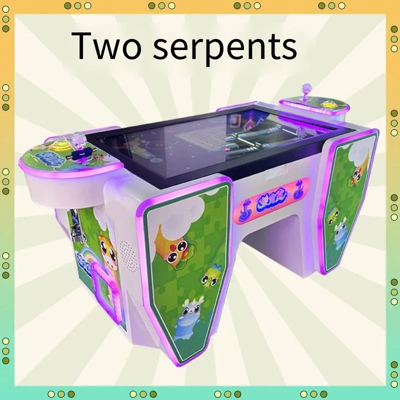 Small Coin-Operated Snake Puzzle Video Game Machine English Language Entertainment Equipment for Fun & Challenge Gift