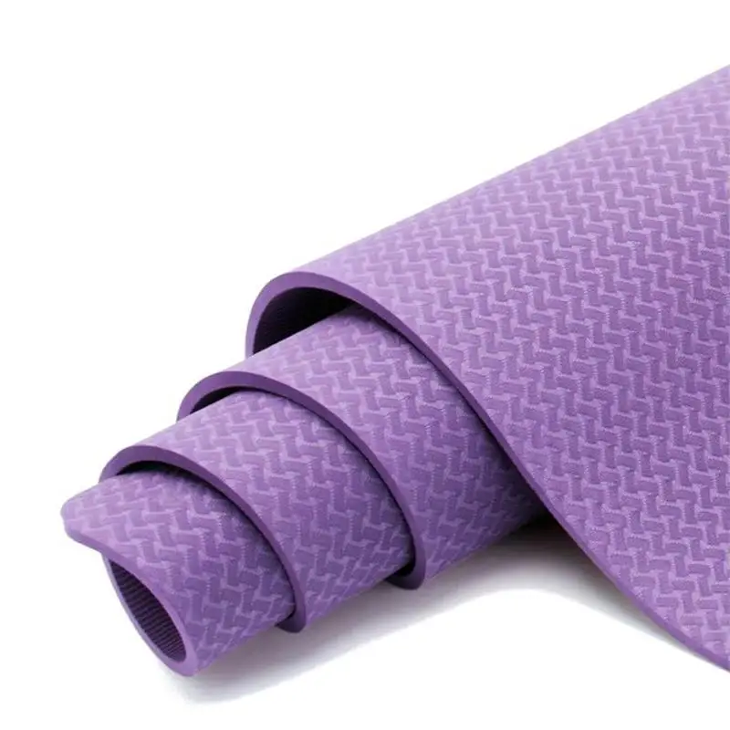 Дропшиппинг, индивидуальный цветной логотип, высокое качество, экологически чистый, частная марка, фитнес-упражнения, 6 мм, двухслойный Коврик для йоги из ТПЭ