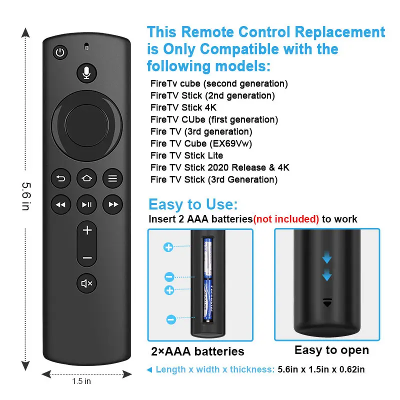 Universal Smart Voice  Remote Control OEM L5B83H Alexa for Amazon Fire Tv Stick 4k Stick Controller Fire Tv Remote lg Remote