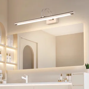 European Hotel Room Picture Wall LED Mirror Lamp Bulb Modern Iron Frame Warm White Light for Bathroom Use Solid Construction PC