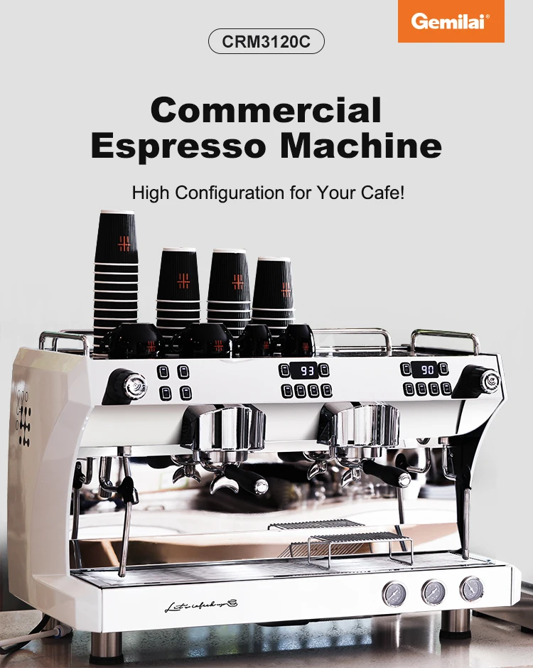 Gemilai Crm3120c Best 2 Group Semi Automatic Commercial Espresso Coffee