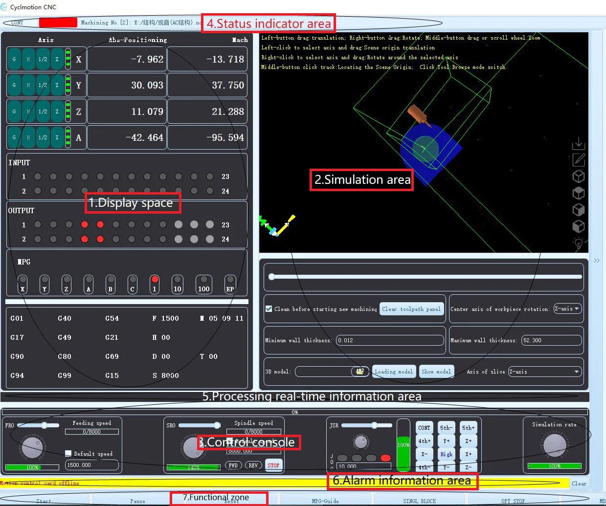 CM600 CNC Motion Controller 6Axis RTCP Offline System for Milling ...