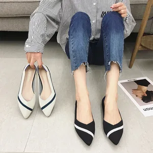 Trendy Design Simple Shoes Women Comfortable Flat High Quality White Flat Shoes for Woman