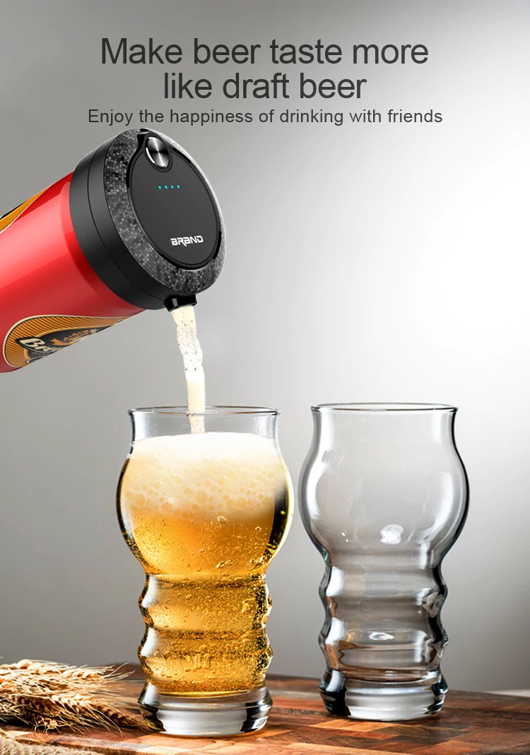 Beer Foamer, Portable Handy Beer Frother Airlock Bubbler, Micro