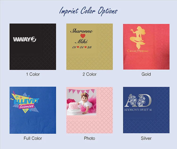 Restaurant Paper Napkins Customized Logo And Size Disposable Serviettes